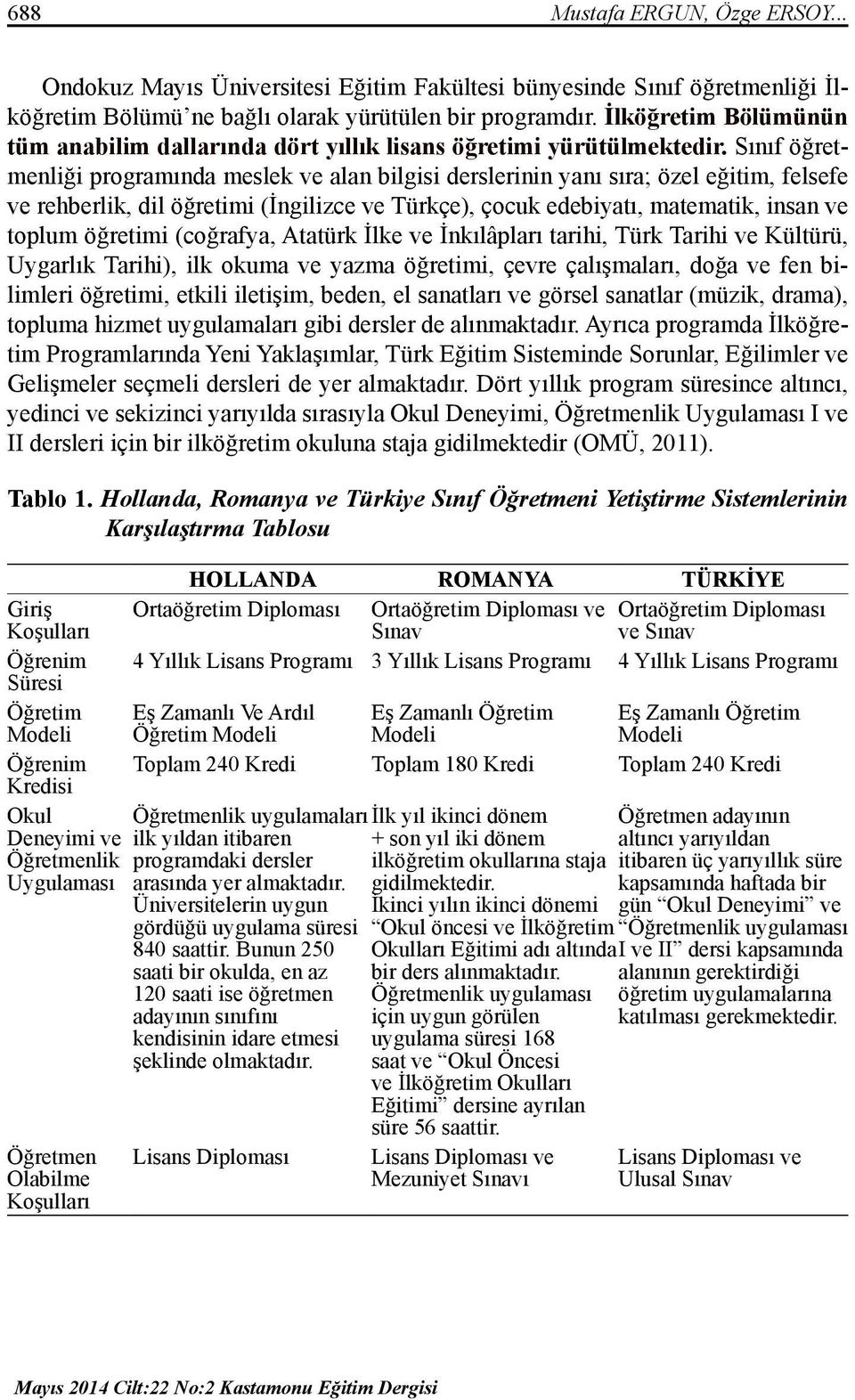 Sınıf öğretmenliği programında meslek ve alan bilgisi derslerinin yanı sıra; özel eğitim, felsefe ve rehberlik, dil öğretimi (İngilizce ve Türkçe), çocuk edebiyatı, matematik, insan ve toplum