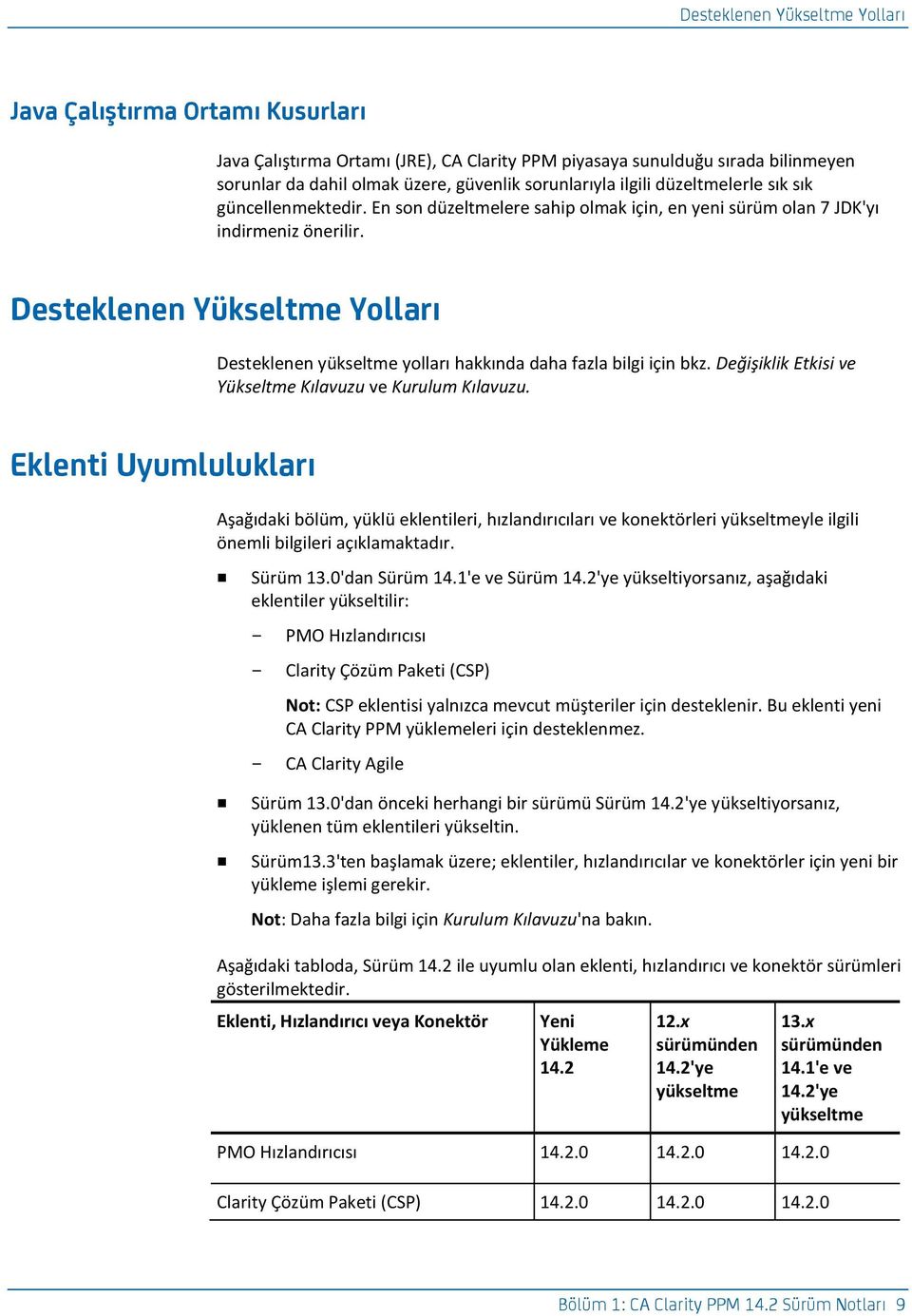 D_st_ef_h_h Yües_ftg_ Yiff[rı Desteklenen yükseltme yolları hakkında daha fazla bilgi için bkz. Değişiklik Etkisi ve Yükseltme Kılavuzu ve Kurulum Kılavuzu.