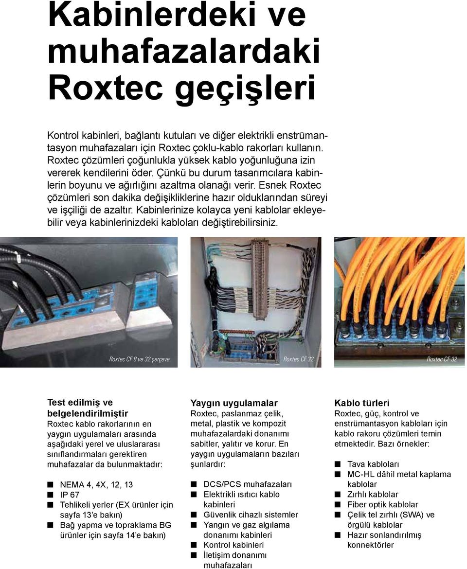 Esnek Roxtec çözümleri son dakika değişikliklerine hazır olduklarından süreyi ve işçiliği de azaltır.