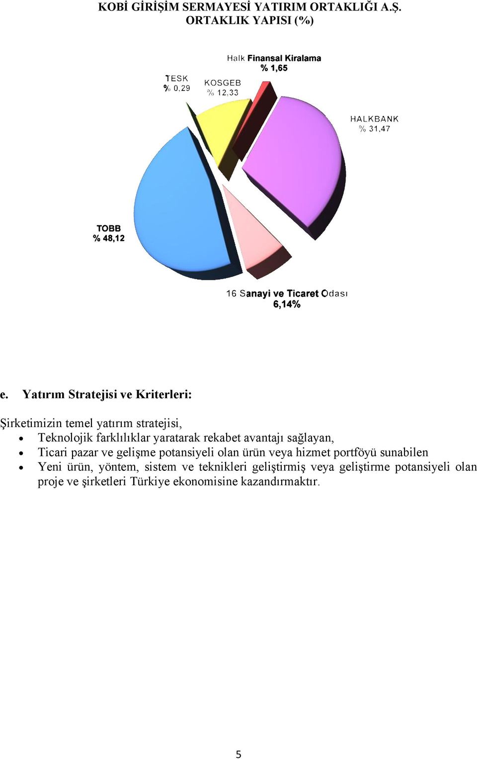 yaratarak rekabet avantajı sağlayan, Ticari pazar ve gelişme potansiyeli olan ürün veya hizmet portföyü