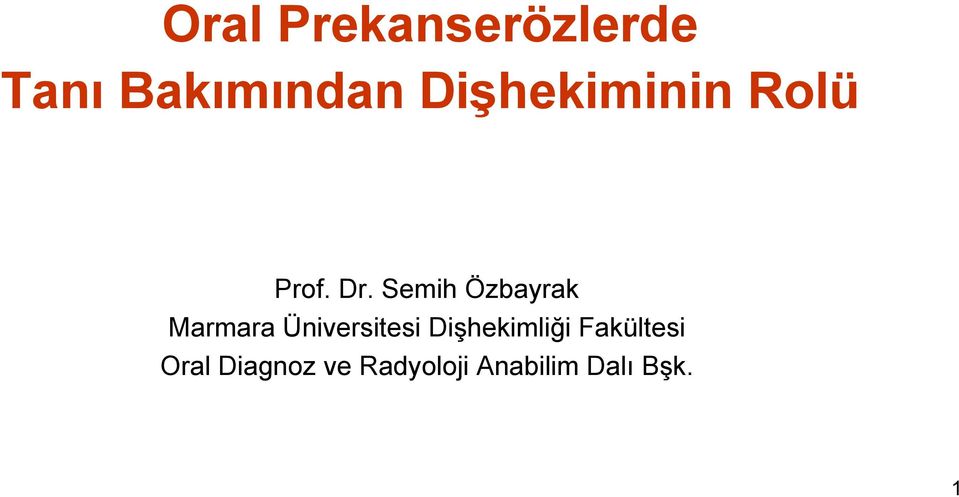 Semih Özbayrak Marmara Üniversitesi