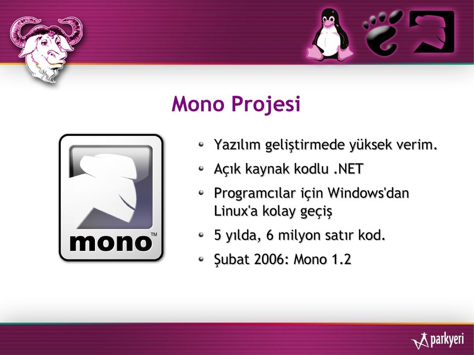 net Programcılar için Windows'dan Linux'a