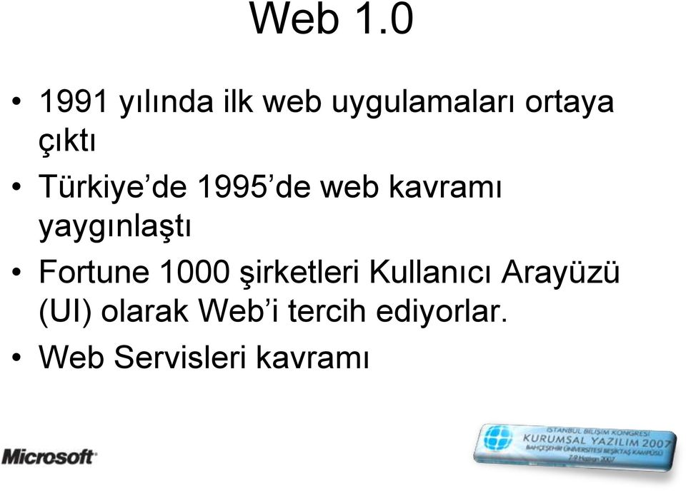 Türkiye de 1995 de web kavramı yaygınlaştı