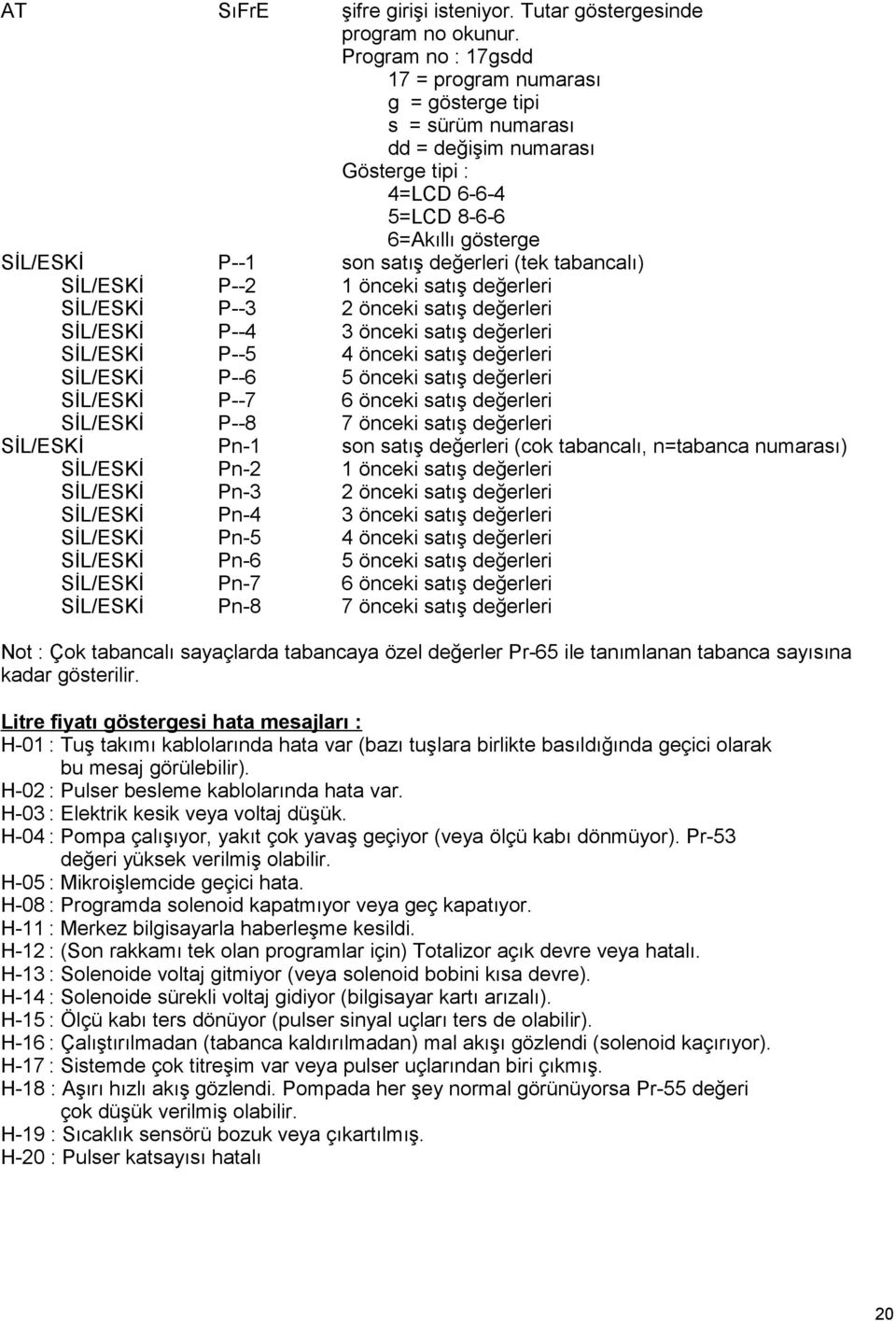 tabancalı) SİL/ESKİ P--2 1 önceki satış değerleri SİL/ESKİ P--3 2 önceki satış değerleri SİL/ESKİ P--4 3 önceki satış değerleri SİL/ESKİ P--5 4 önceki satış değerleri SİL/ESKİ P--6 5 önceki satış