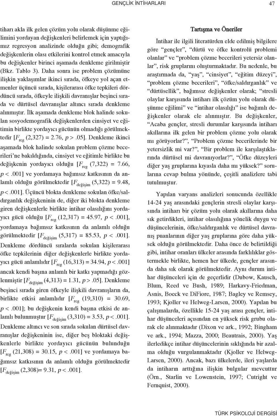 Daha sonra ise problem çözümüne iliflkin yaklafl mlar ikinci s rada, öfkeye yol açan etmenler üçüncü s rada, kiflileraras öfke tepkileri dördüncü s rada, öfkeyle iliflkili davran fllar beflinci s