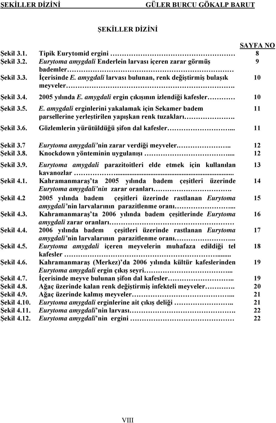 Şekil 3.6. Gözlemlerin yürütüldüğü şifon dal kafesler... 11 Şekil 3.7 Eurytoma amygdali nin zarar verdiği meyveler... 12 Şekil 3.8. Knockdown yönteminin uygulanışı... 12 Şekil 3.9.