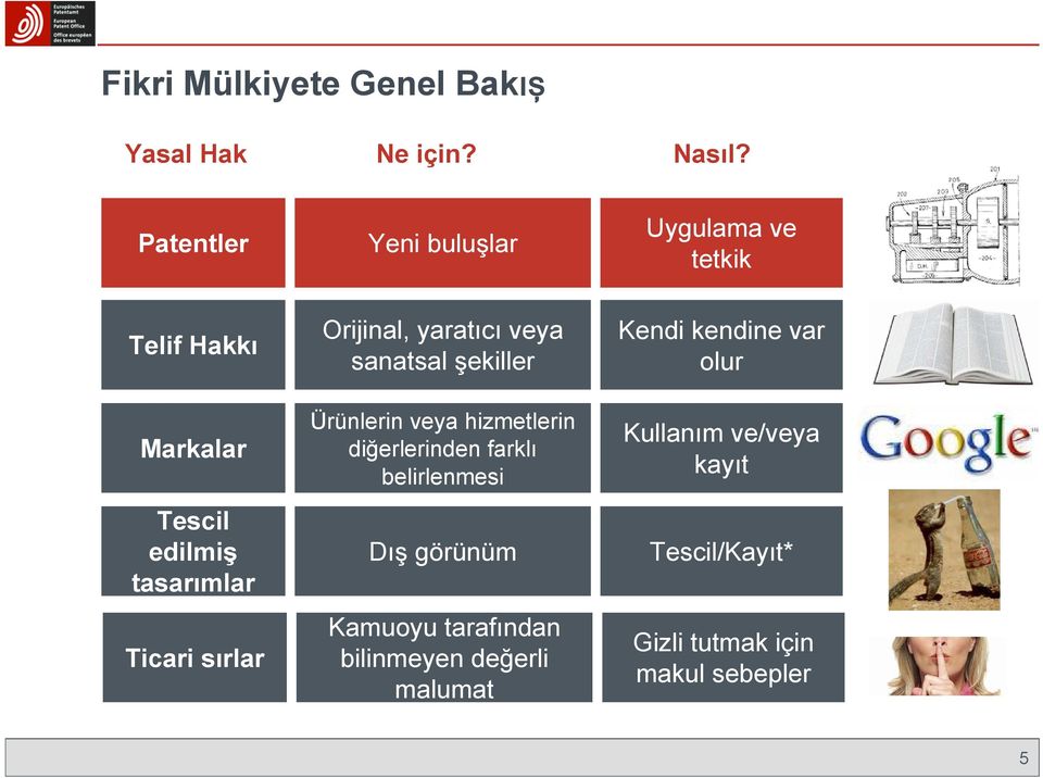 Orijinal, yaratıcı veya sanatsal şekiller Ürünlerin veya hizmetlerin diğerlerinden farklı belirlenmesi