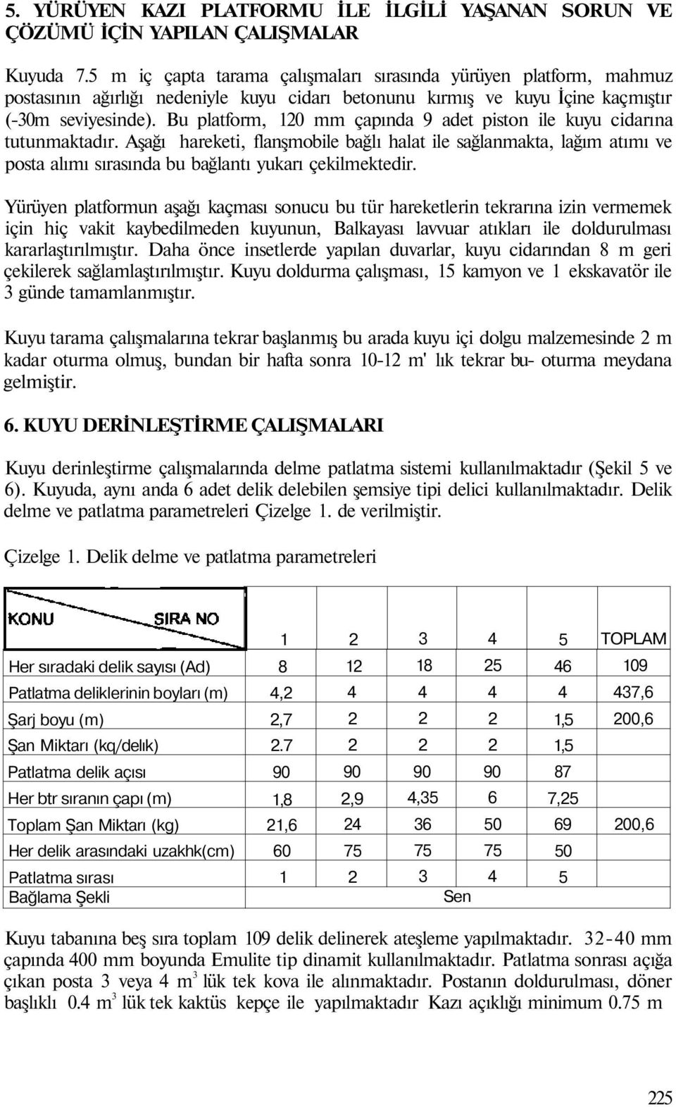 Bu platform, 10 mm çapında 9 adet piston ile kuyu cidarına tutunmaktadır.