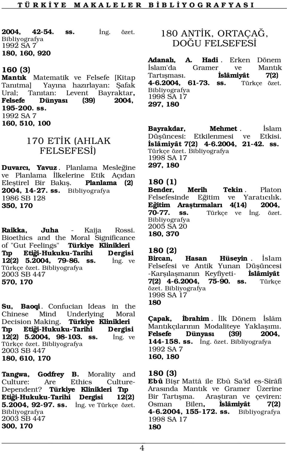 Bioethics and the Moral Significance of "Gut Feelings" Türkiye Klinikleri T p Eti i-hukuku-tarihi Dergisi 12(2) 5.2004, 79-86. ss. ng. ve Türkçe özet. 2003 SB 447 570, 170 Su, Baoqi.