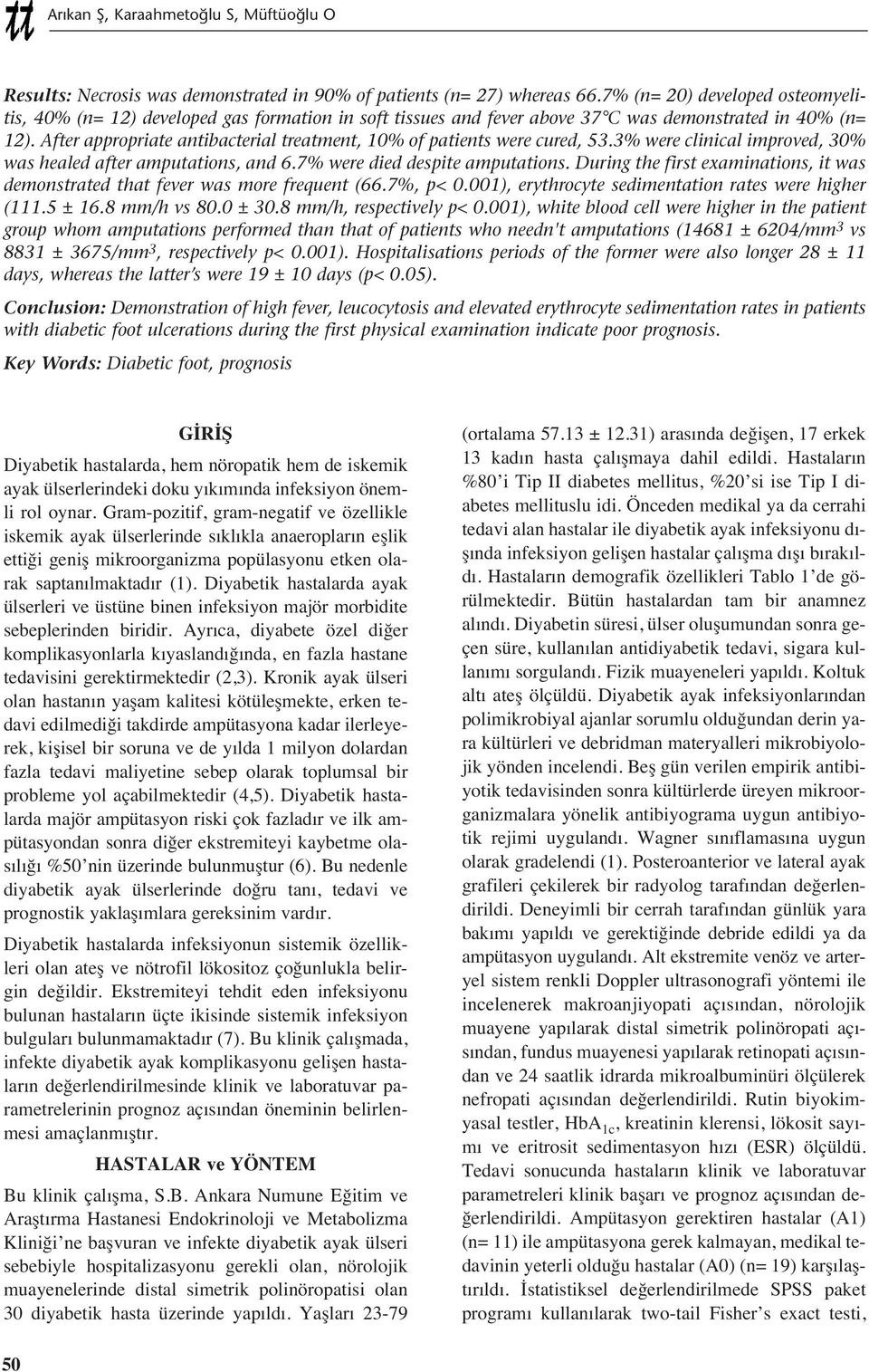 After appropriate antibacterial treatment, 10% of patients were cured, 53.3% were clinical improved, 30% was healed after amputations, and 6.7% were died despite amputations.