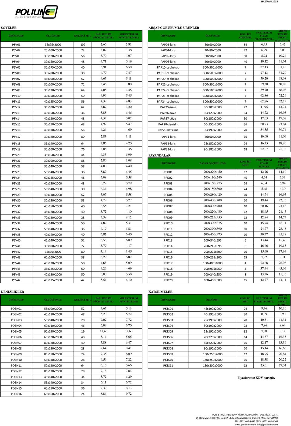 30x200x2000 38 6,79 7,47 PAP19- cephekap 300x500x2000 7 27,13 31,20 PSV07 45x100x2000 52 4,65 5,11 PAP20- cephekap 300x500x2000 7 59,20 68,08 PSV08 30x100x2000 72 3,46 3,80 PAP21- cephekap