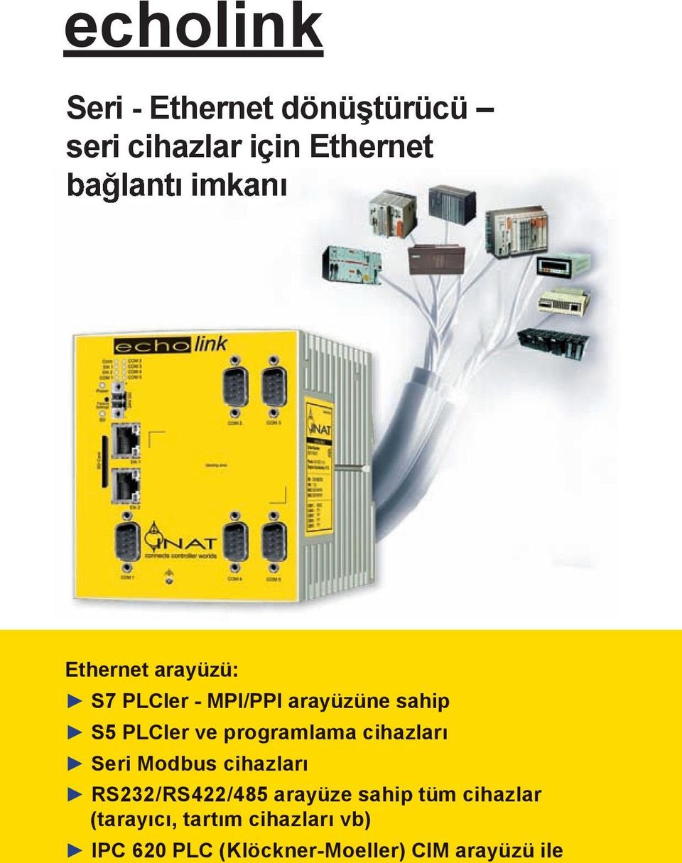 programlama cihazları Seri Modbus cihazları RS232/RS422/485 arayüze sahip tüm