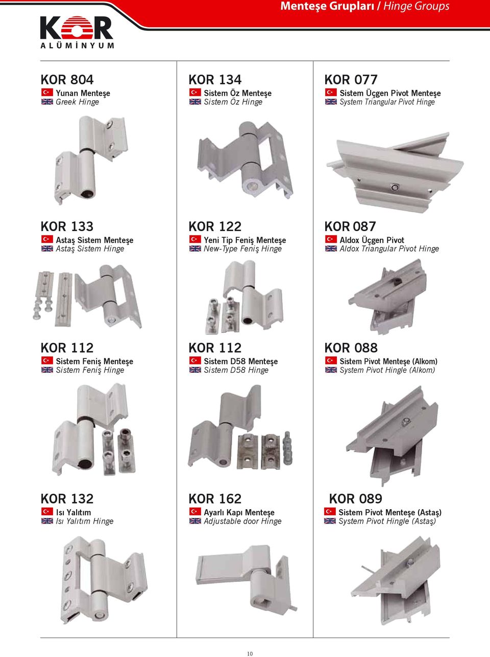 Triangular Pivot Hinge KOR 112 Sistem Feniş Menteşe Sistem Feniş Hinge KOR 112 Sistem D58 Menteşe Sistem D58 Hinge KOR 088 Sistem Pivot Menteşe (lkom)