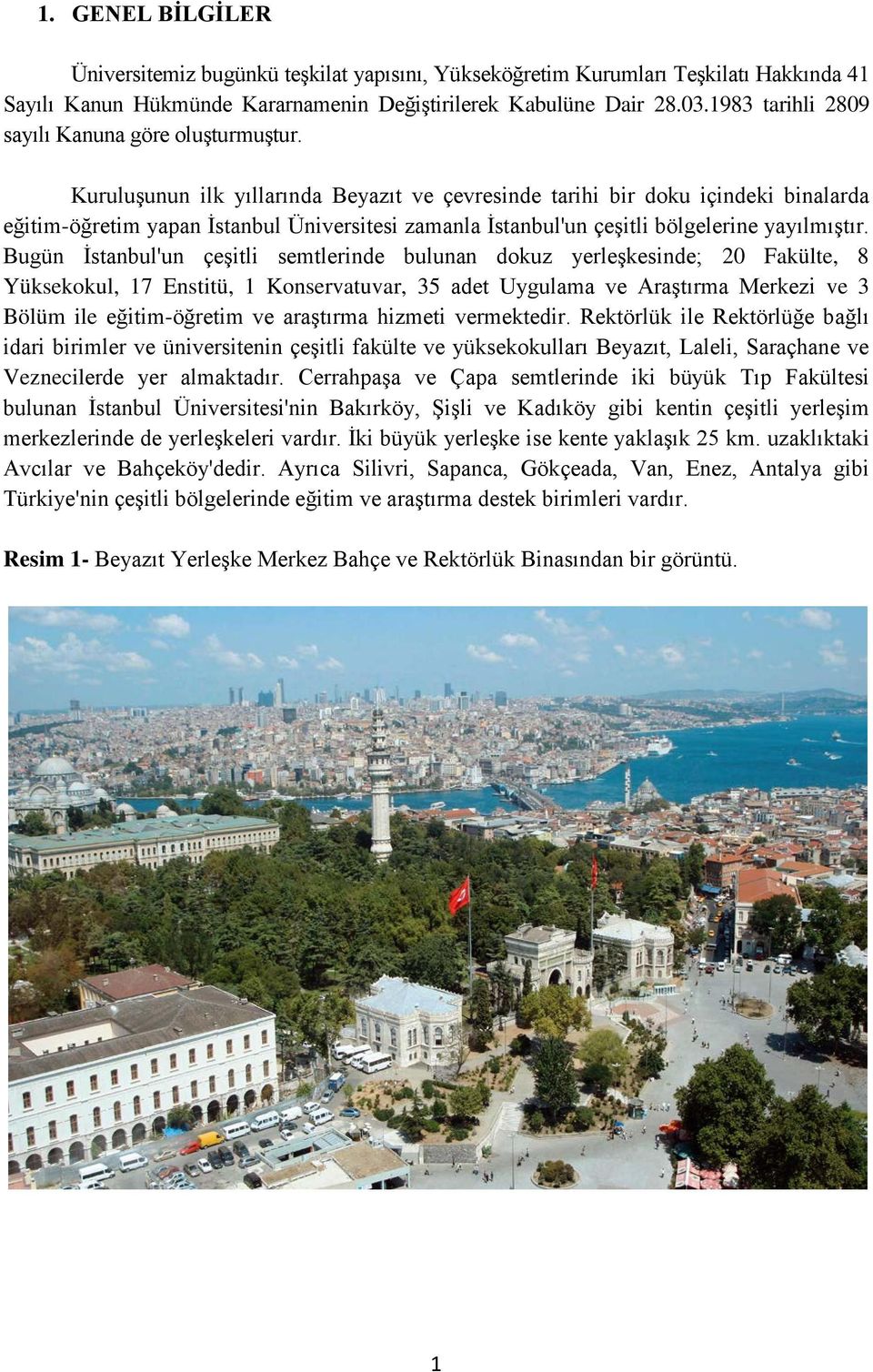 Kuruluşunun ilk yıllarında Beyazıt ve çevresinde tarihi bir doku içindeki binalarda eğitim-öğretim yapan İstanbul Üniversitesi zamanla İstanbul'un çeşitli bölgelerine yayılmıştır.