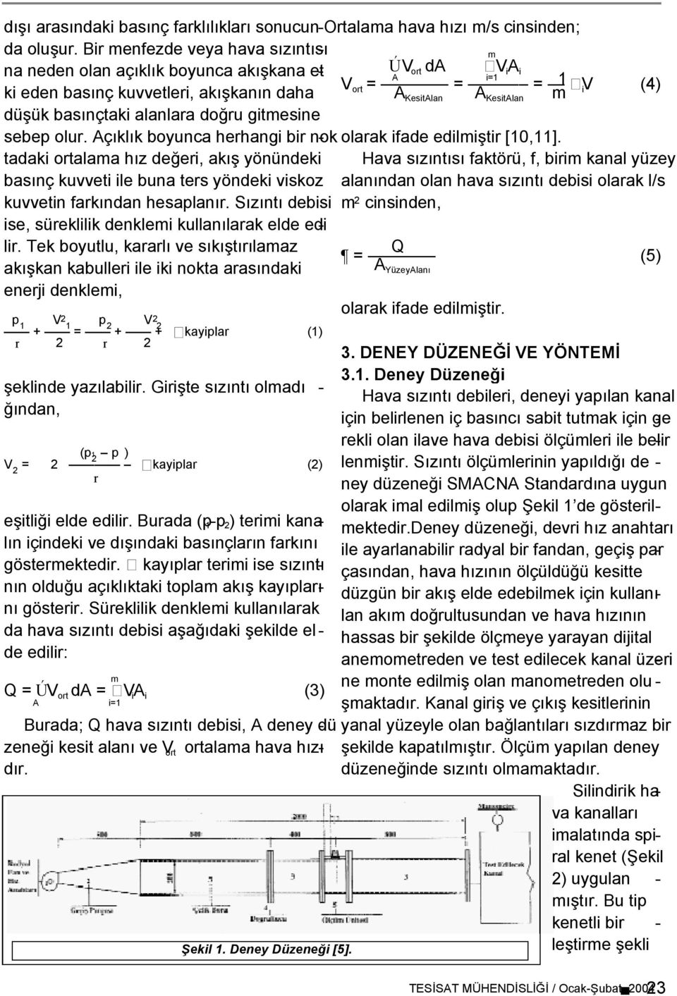 basınçtaki alanlara doğru gitmesine sebep olur. Açıklık boyunca herhangi bir nok - olarak ifade edilmiştir [10,11].