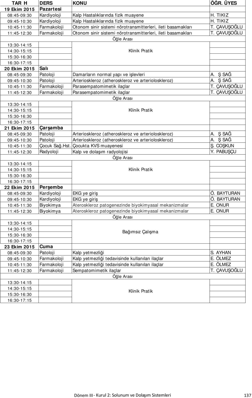 ÇAVUŞOĞLU Klinik Pratik 20 Ekim 2015 Salı Patoloji Damarların normal yapı ve işlevleri A. İŞİSAĞ Patoloji Arterioskleroz (atheroskleroz ve arterioloskleroz) A.