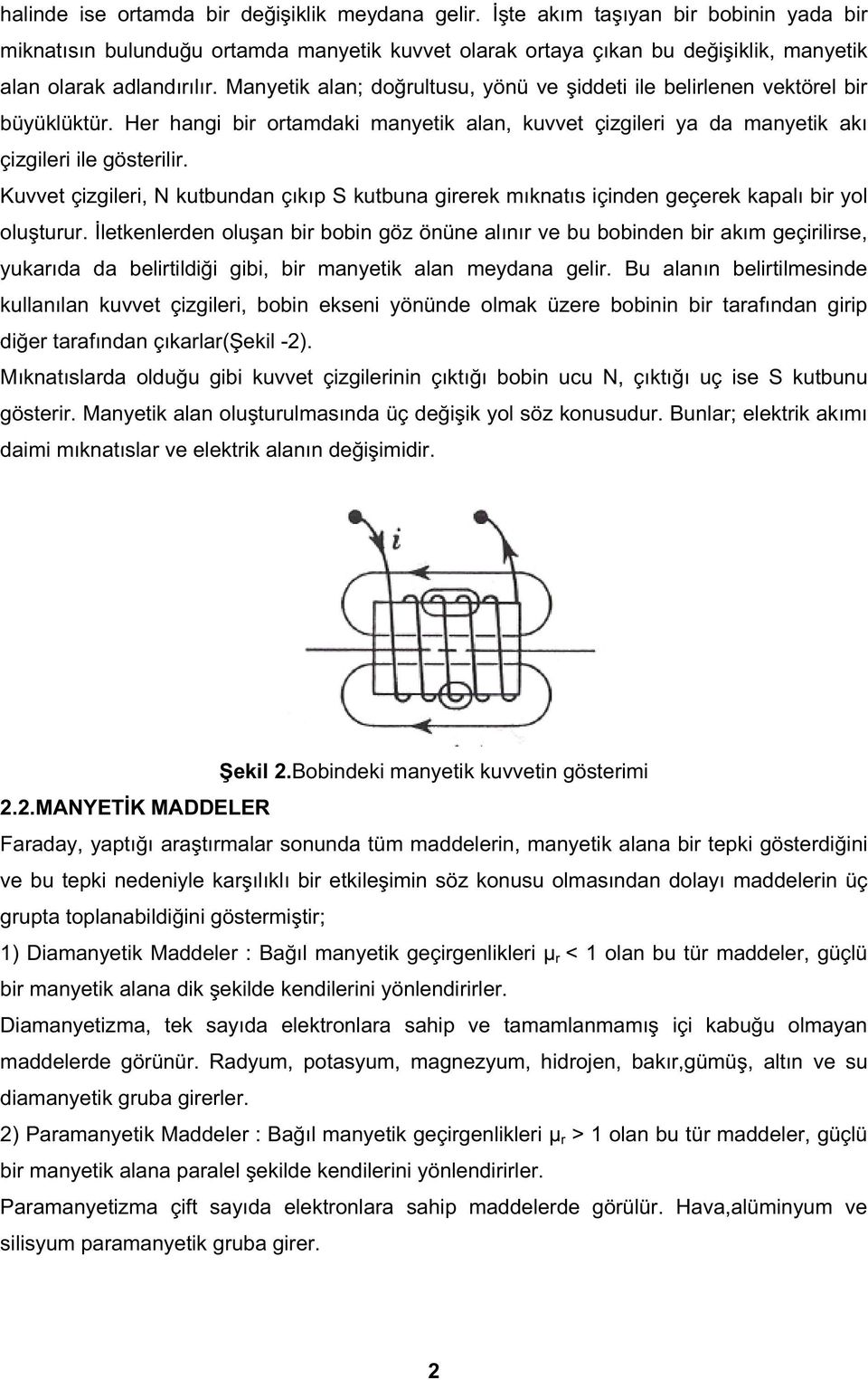 Manyetik alan; do rultusu, yönü ve iddeti ile belirlenen vektörel bir büyüklüktür. Her hangi bir ortamdaki manyetik alan, kuvvet çizgileri ya da manyetik akı çizgileri ile gösterilir.