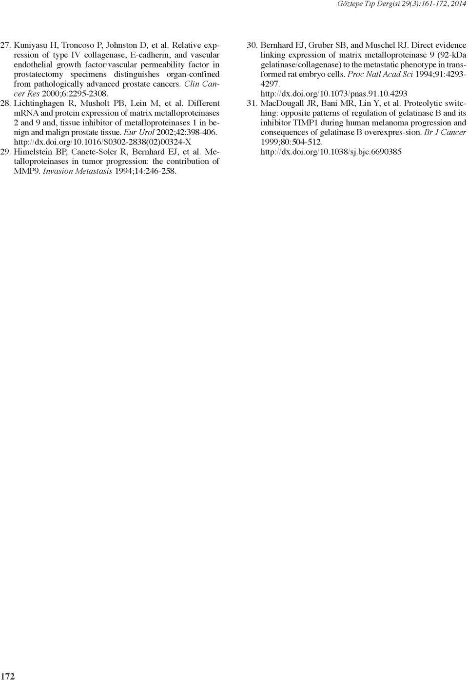 advanced prostate cancers. Clin Cancer Res 000;:-0.. Lichtinghagen R, Musholt PB, Lein M, et al.