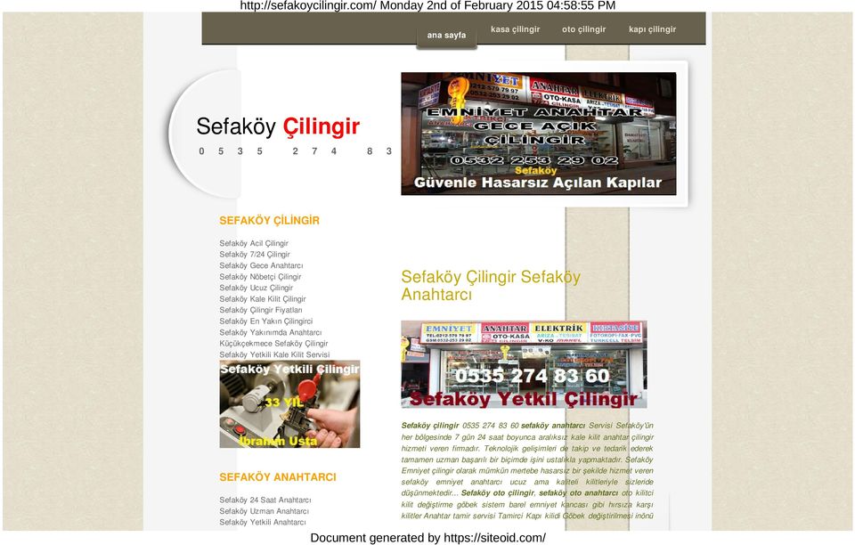 Sefaköy Çilingir Sefaköy Anahtarcı SEFAKÖY ANAHTARCI Sefaköy 24 Saat Anahtarcı Sefaköy Uzman Anahtarcı Sefaköy Yetkili Anahtarcı Sefaköy çilingir 0535 274 83 60 sefaköy anahtarcı Servisi Sefaköy'ün