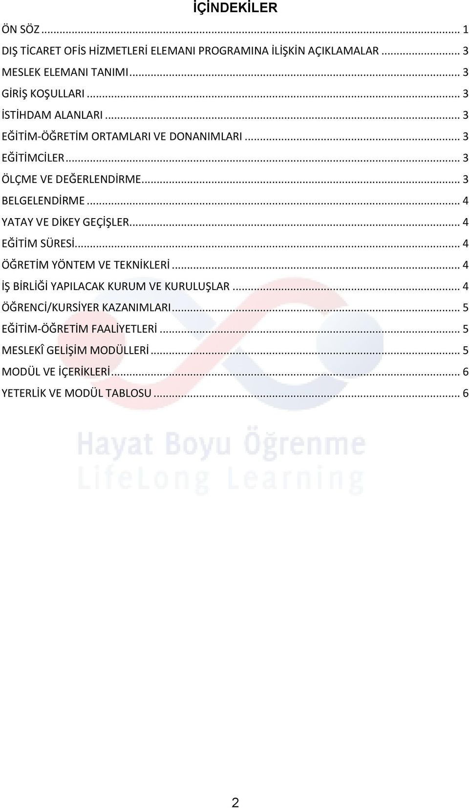 .. 4 YATAY VE DİKEY GEÇİŞLER... 4 EĞİTİM SÜRESİ... 4 ÖĞRETİM YÖNTEM VE TEKNİKLERİ... 4 İŞ BİRLİĞİ YAPILACAK KURUM VE KURULUŞLAR.