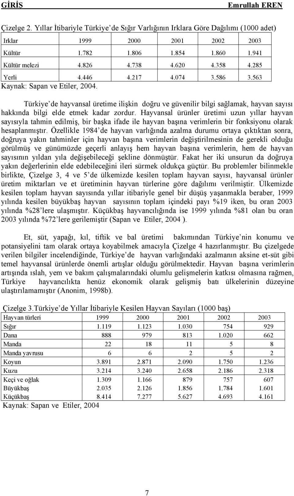 TÄrkiye de hayvansal Äretime ilişkin doğru ve gävenilir bilgi sağlamak, hayvan sayısı hakkında bilgi elde etmek kadar zordur.