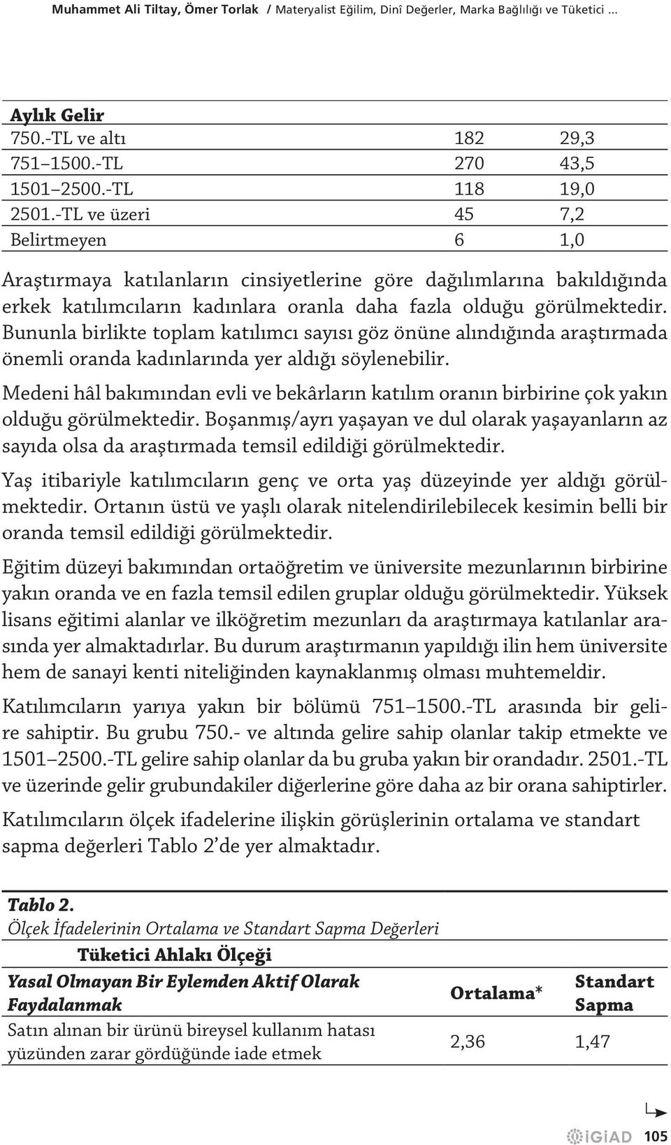 Bununla birlikte toplam katılımcı sayısı göz önüne alındığında araştırmada önemli oranda kadınlarında yer aldığı söylenebilir.