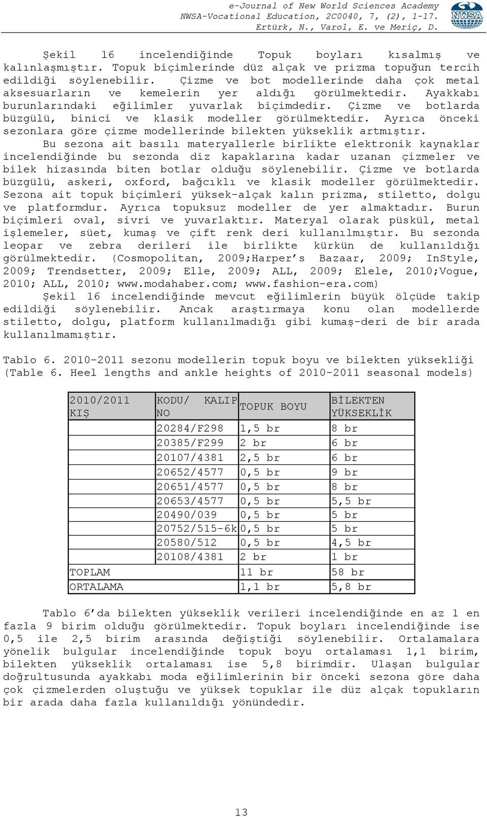 Çizme ve botlarda büzgülü, binici ve klasik modeller görülmektedir. Ayrıca önceki sezonlara göre çizme modellerinde bilekten yükseklik artmıştır.