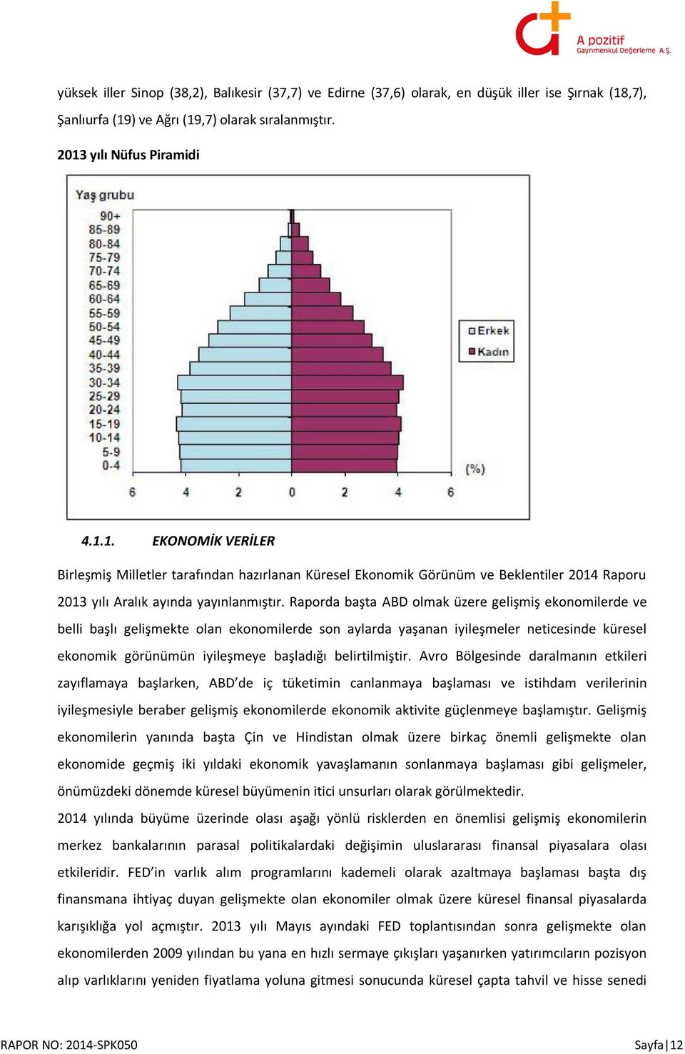 Raporda başta ABD olmak üzere gelişmiş ekonomilerde ve belli başlı gelişmekte olan ekonomilerde son aylarda yaşanan iyileşmeler neticesinde küresel ekonomik görünümün iyileşmeye başladığı