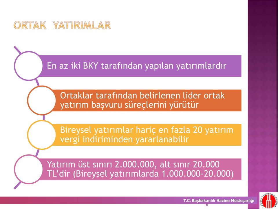 yatırımlar hariç en fazla 20 yatırım vergi indiriminden yararlanabilir