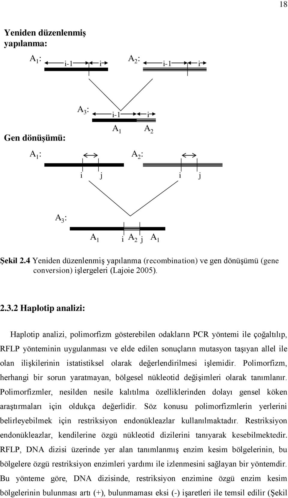 2 Haplotip analizi: Haplotip analizi, polimorfizm gösterebilen odakların PCR yöntemi ile çoğaltılıp, RFLP yönteminin uygulanması ve elde edilen sonuçların mutasyon taşıyan allel ile olan