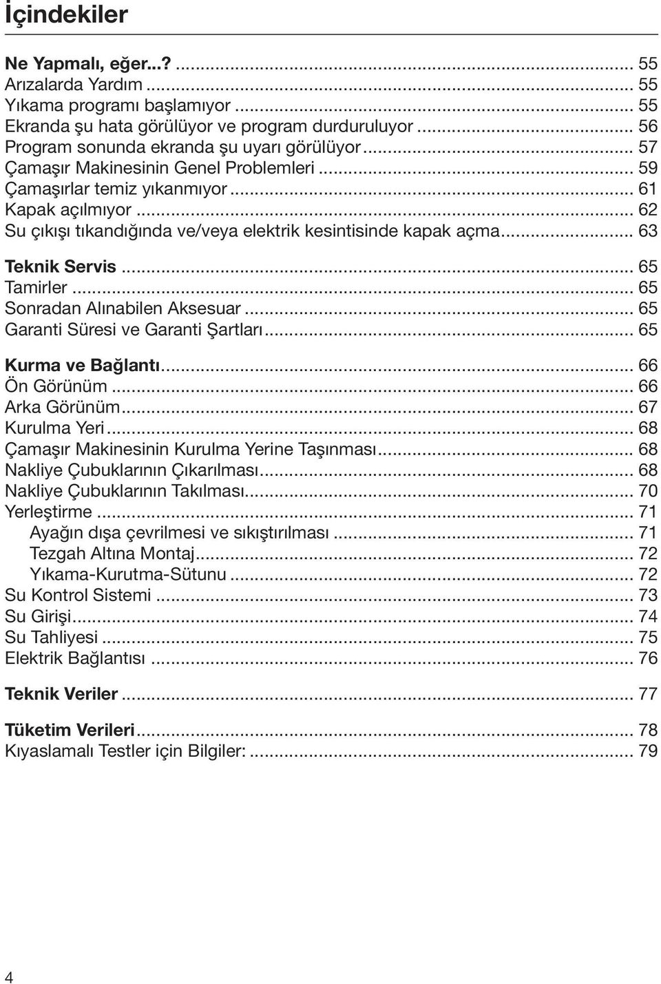 .. 65 Tamirler... 65 Sonradan Alınabilen Aksesuar... 65 Garanti Süresi ve Garanti Şartları... 65 Kurma ve Bağlantı... 66 Ön Görünüm... 66 Arka Görünüm... 67 Kurulma Yeri.