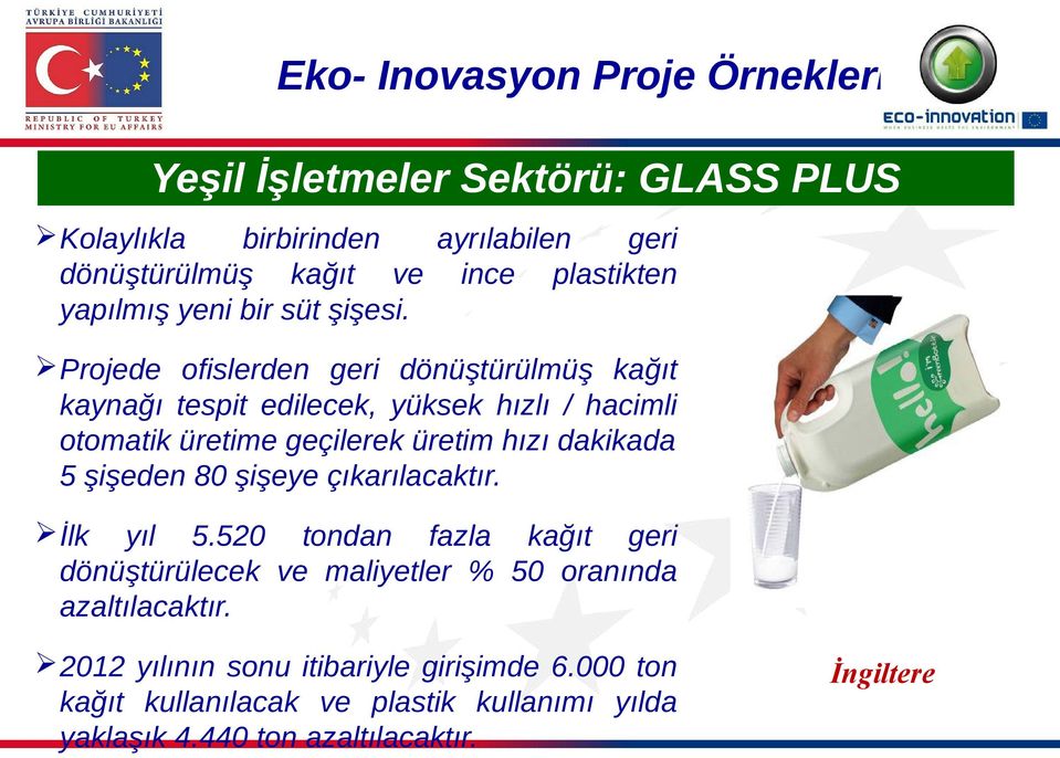 Projede ofislerden geri dönüştürülmüş kağıt kaynağı tespit edilecek, yüksek hızlı / hacimli otomatik üretime geçilerek üretim hızı dakikada 5