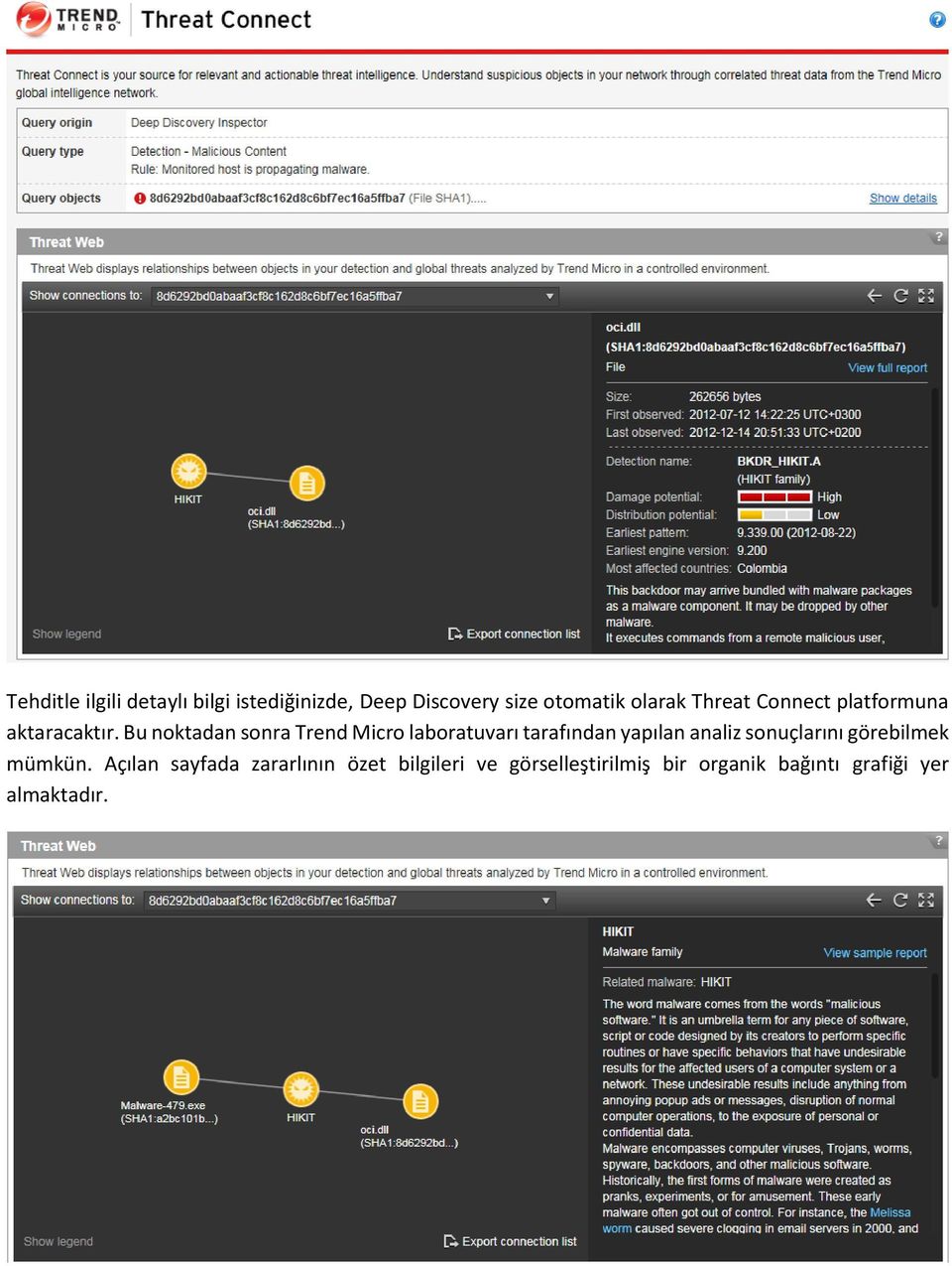 Bu noktadan sonra Trend Micro laboratuvarı tarafından yapılan analiz sonuçlarını