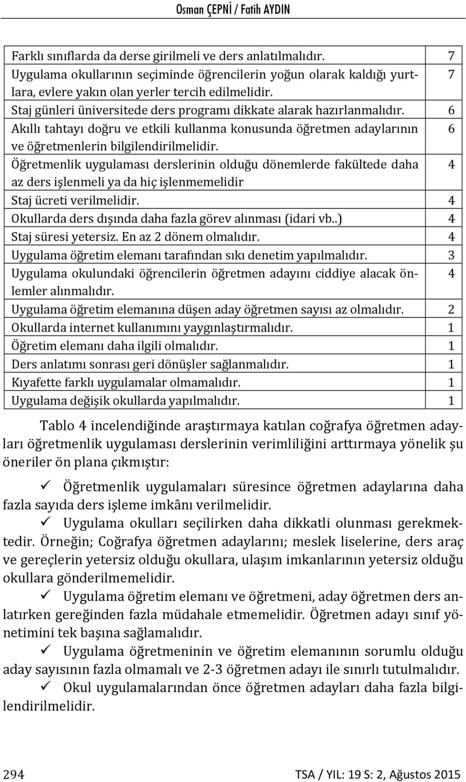 6 Akıllı tahtayı doğru ve etkili kullanma konusunda öğretmen adaylarının 6 ve öğretmenlerin bilgilendirilmelidir.