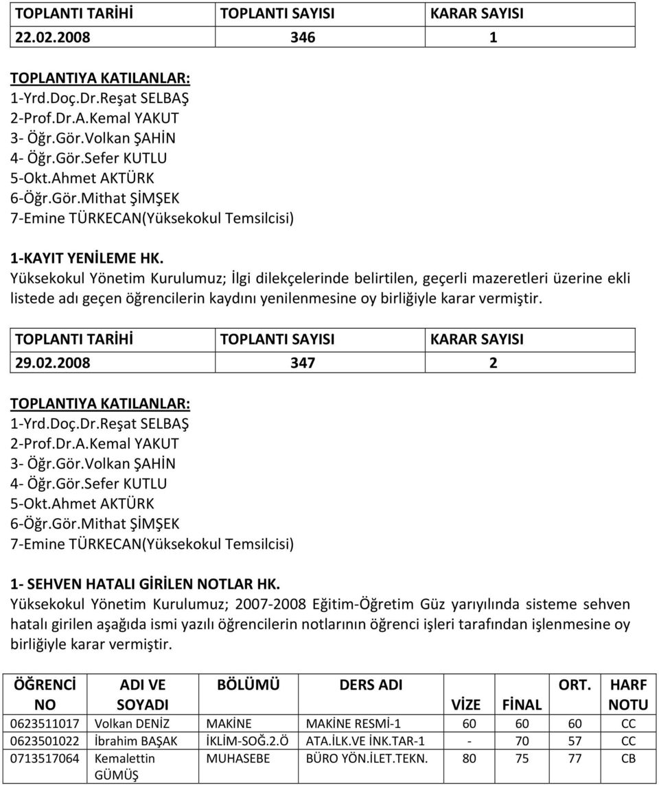 2008 347 2 1 SEHVEN HATALI GİRİLEN NOTLAR HK.