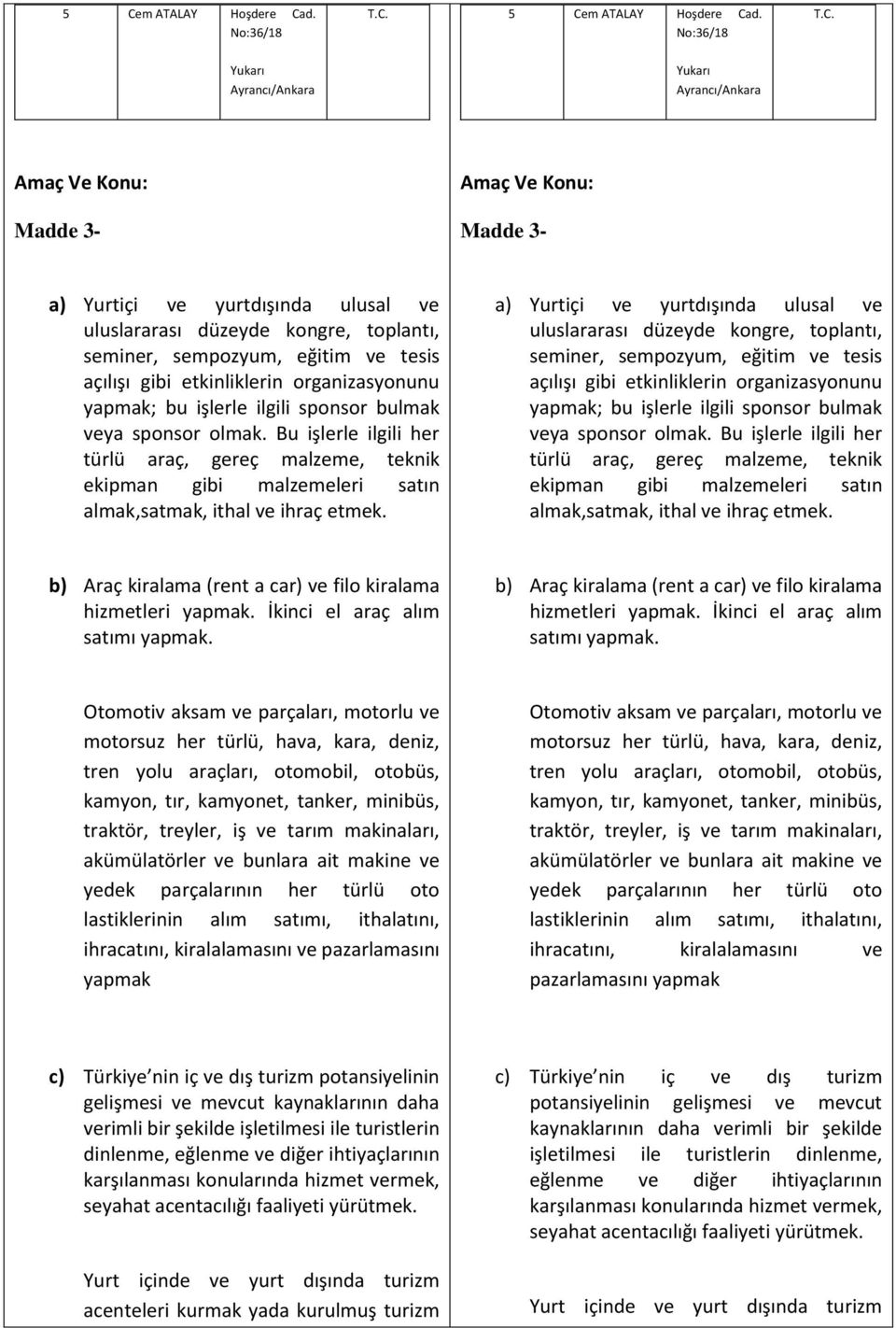 Bu işlerle ilgili her türlü araç, gereç malzeme, teknik ekipman gibi malzemeleri satın almak,satmak, ithal ve ihraç etmek.