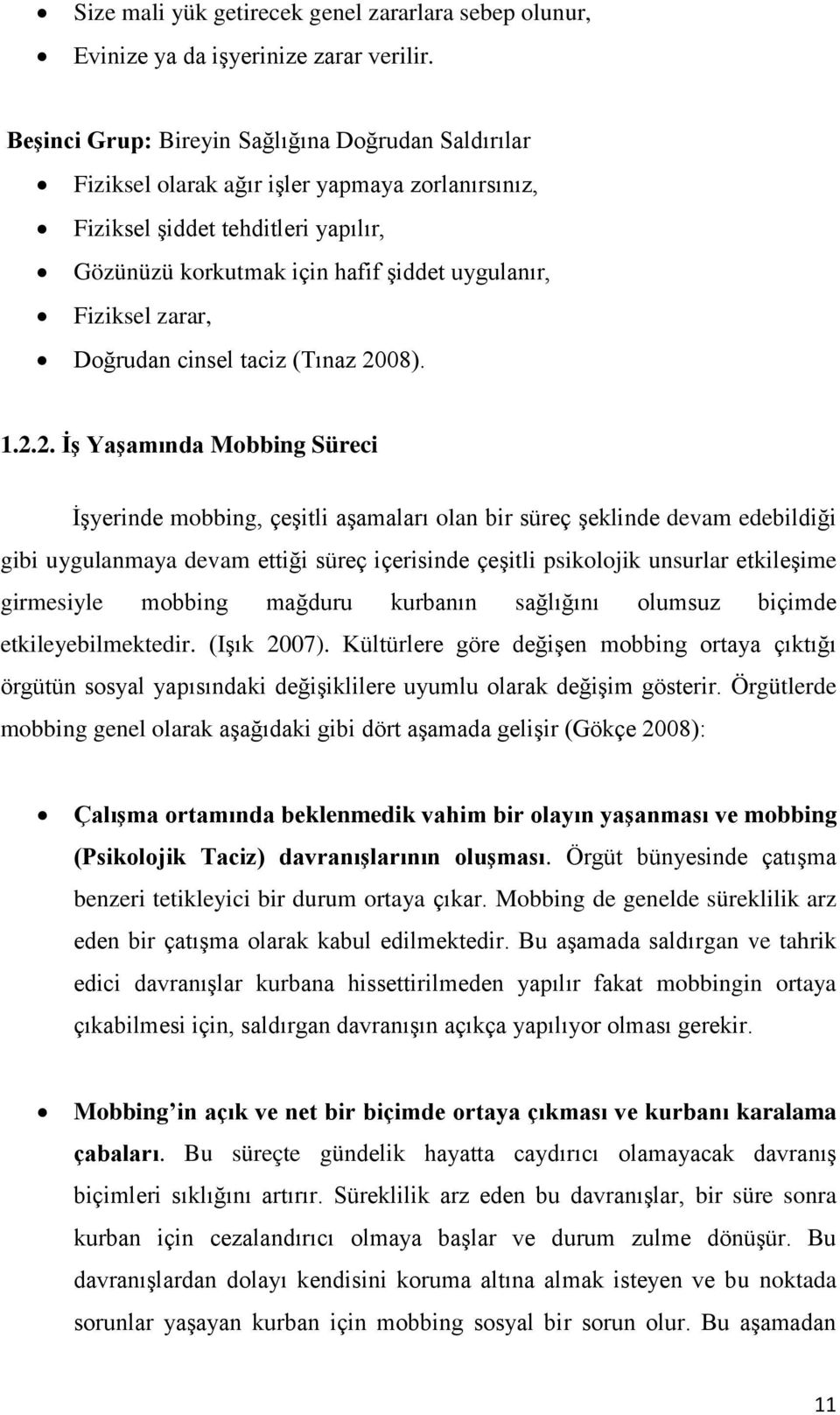 zarar, Doğrudan cinsel taciz (Tınaz 20