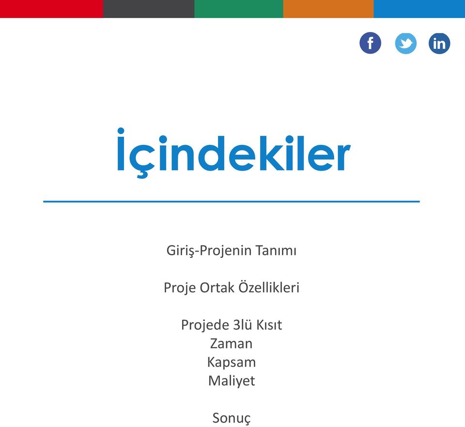 Proje Ortak Özellikleri