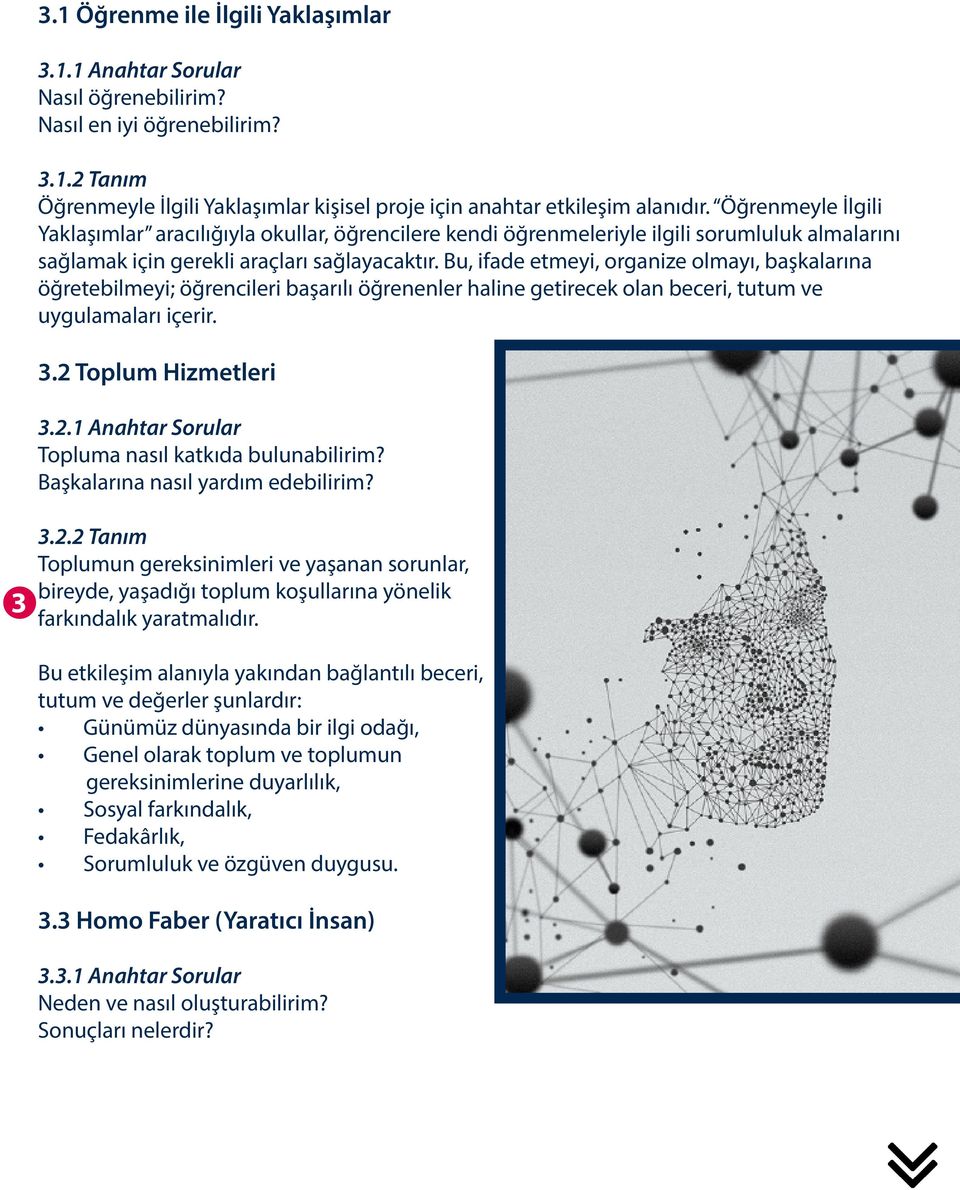 Bu, ifade etmeyi, organize olmayı, başkalarına öğretebilmeyi; öğrencileri başarılı öğrenenler haline getirecek olan beceri, tutum ve uygulamaları içerir..2 