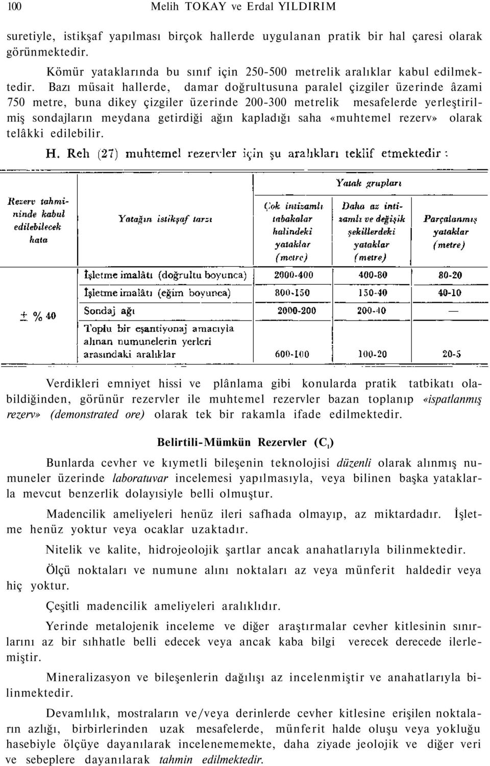 Bazı müsait hallerde, damar doğrultusuna paralel çizgiler üzerinde âzami 750 metre, buna dikey çizgiler üzerinde 200-300 metrelik mesafelerde yerleştirilmiş sondajların meydana getirdiği ağın