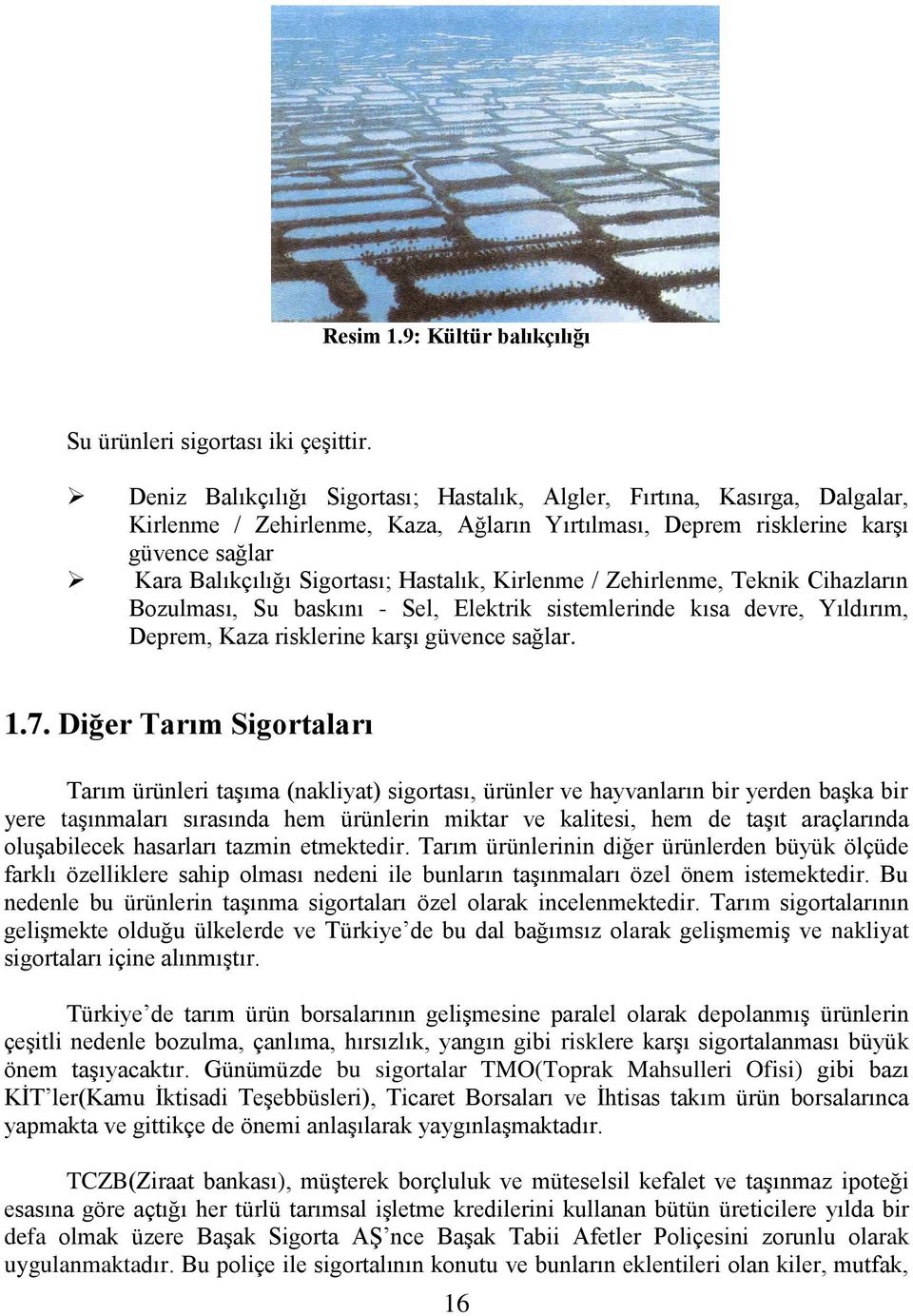 Hastalık, Kirlenme / Zehirlenme, Teknik Cihazların Bozulması, Su baskını - Sel, Elektrik sistemlerinde kısa devre, Yıldırım, Deprem, Kaza risklerine karģı güvence sağlar. 1.7.