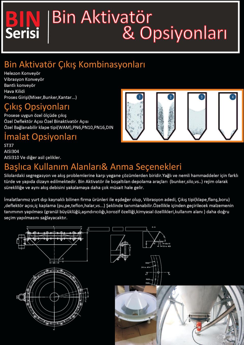 asil çelikler. Baþlýca Kullaným Alanlarý& Anma Seçenekleri Silolardaki segregasyon ve akýþ problemlerine karþý yegane çözümlerden biridir.