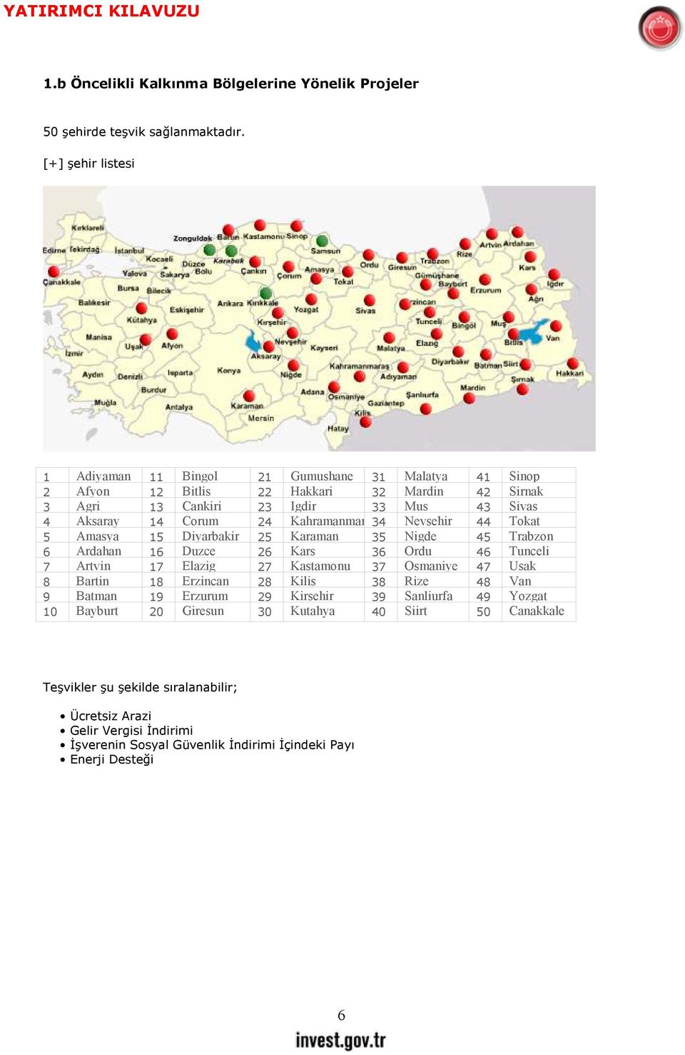 Kahramanmaras34 Nevsehir 44 Tokat 5 Amasya 15 Diyarbakir 25 Karaman 35 Nigde 45 Trabzon 6 Ardahan 16 Duzce 26 Kars 36 Ordu 46 Tunceli 7 Artvin 17 Elazig 27 Kastamonu 37 Osmaniye 47 Usak 8