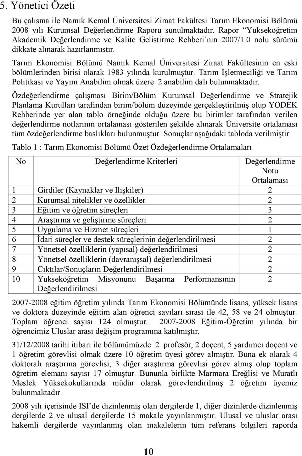 Tarım Ekonomisi Bölümü Namık Kemal Üniversitesi Ziraat Fakültesinin en eski bölümlerinden birisi olarak 198 yılında kurulmuştur.