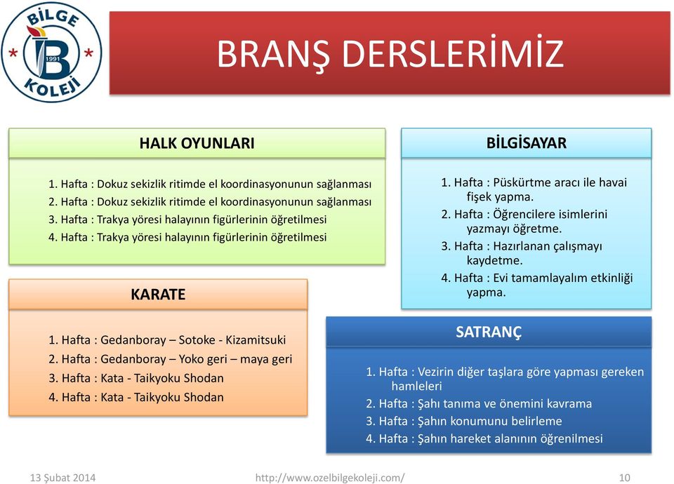 Hafta : Öğrencilere isimlerini yazmayı öğretme. 3. Hafta : Hazırlanan çalışmayı kaydetme. 4. Hafta : Evi tamamlayalım etkinliği yapma. 1. Hafta : Gedanboray Sotoke Kizamitsuki 2.