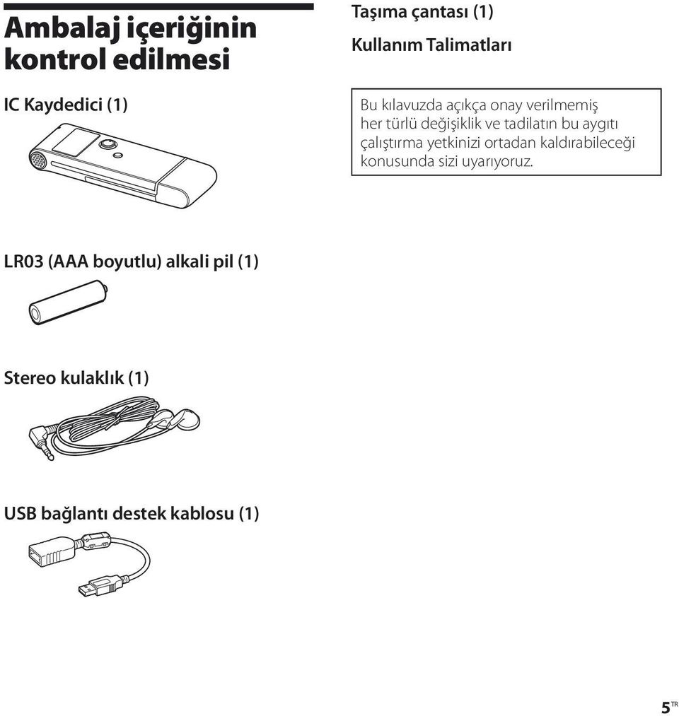 bu aygıtı çalıştırma yetkinizi ortadan kaldırabileceği konusunda sizi uyarıyoruz.