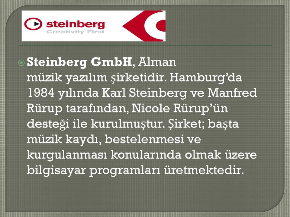 Nicole Rürup ün desteği ile kurulmuştur.