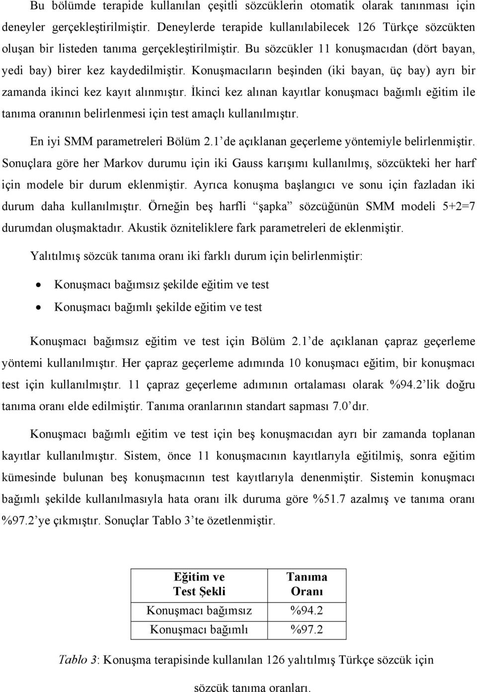 Konuşmacıların beşinden (iki bayan, üç bay) ayrı bir zamanda ikinci kez kayıt alınmıştır.