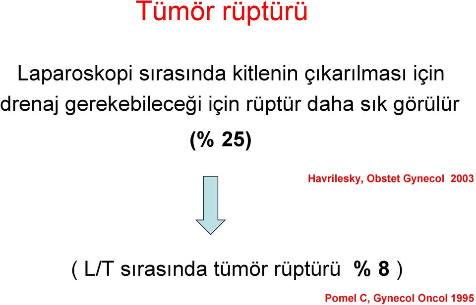 daha sık görülür (% 25) Havrilesky, Obstet Gynecol