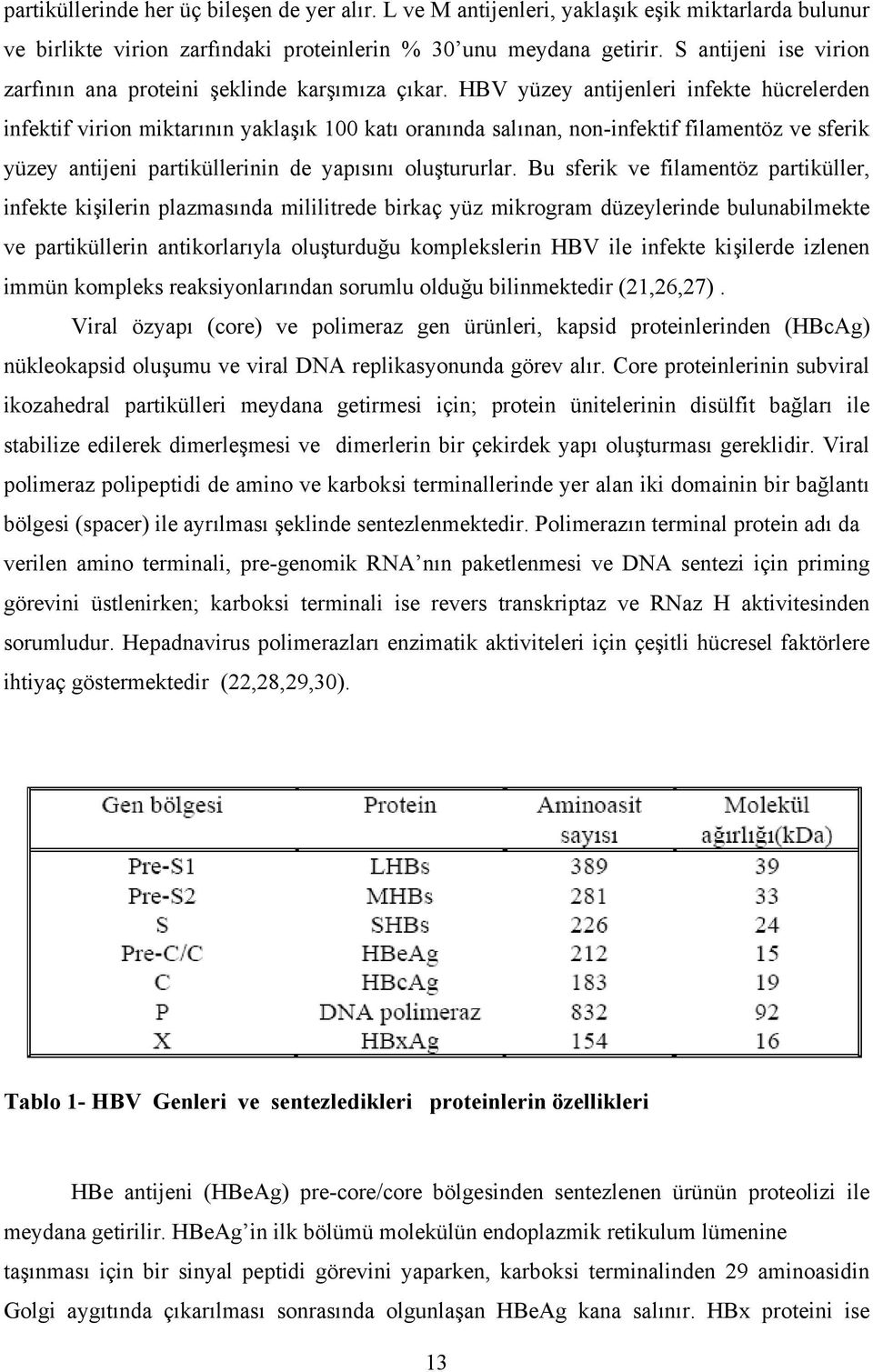 HBV yüzey antijenleri infekte hücrelerden infektif virion miktarının yaklaşık 100 katı oranında salınan, non-infektif filamentöz ve sferik yüzey antijeni partiküllerinin de yapısını oluştururlar.